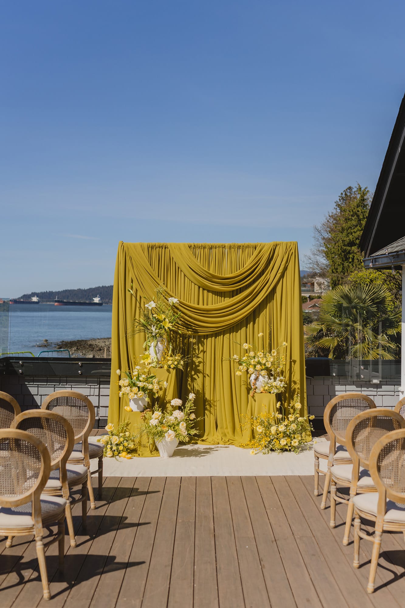 Bright yellow accent wedding