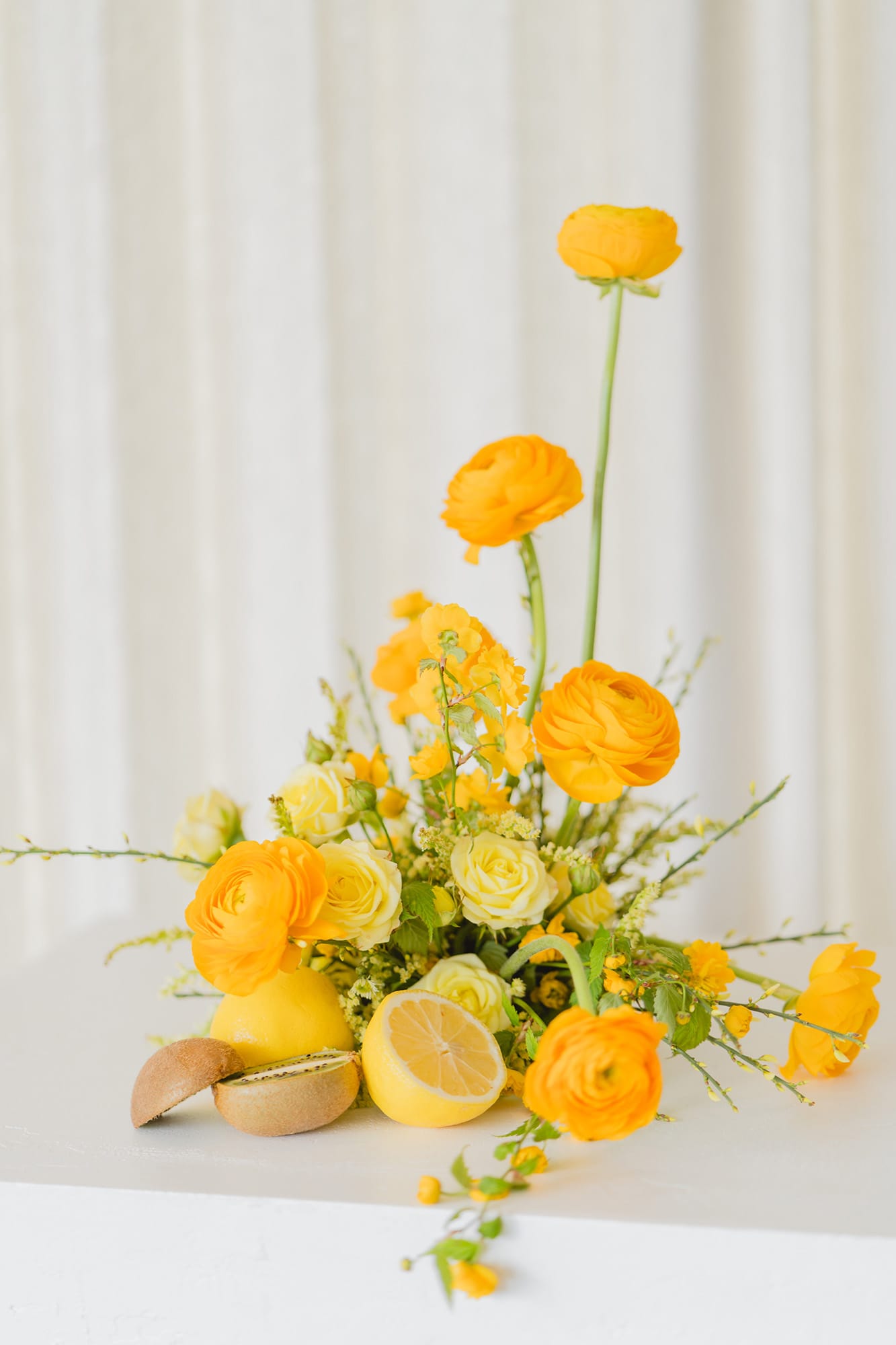 Bright yellow accent wedding